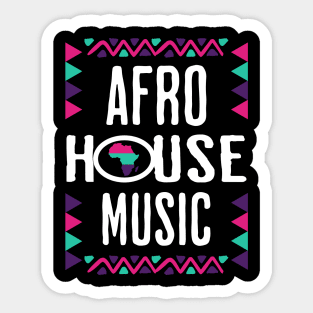 AFRO HOUSE - Continent Culture (white/pink/teal/purple) Sticker